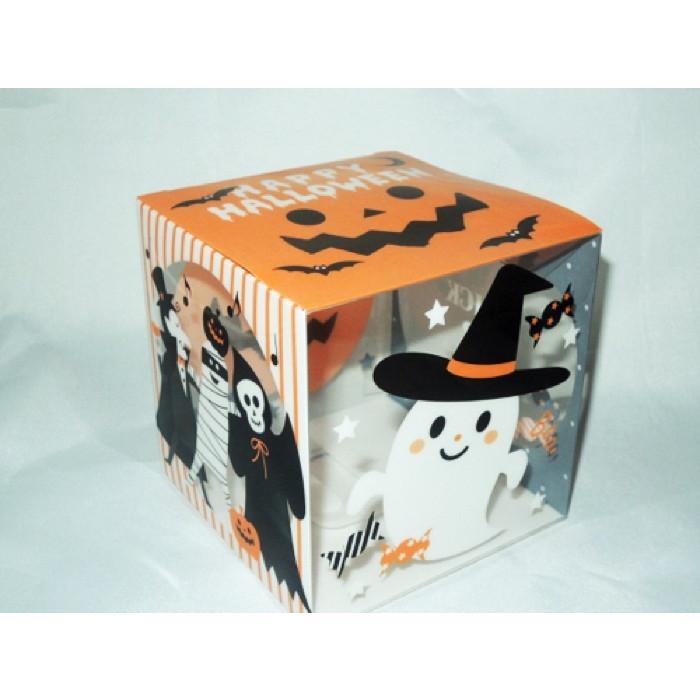 立方体透明箱ケース ハロウィンギフトボックス クリアケース ラッピング用品箱 パッケージ包装 PNN-100 (100×100×100) ハロウィン5 (200枚)_2