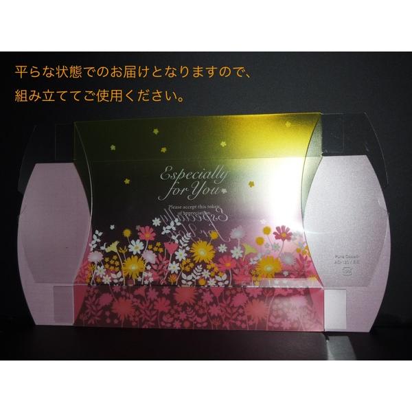 ピロー型ケース ギフトボックス 透明 ラッピング ピローケース クリア プレゼント包装 透明ギフトケースデザイン入り マチあり AO-120 ミミ (50枚)の画像