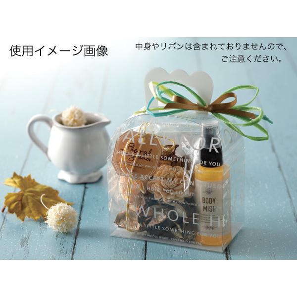 透明ラッピング箱 ギフトバッグ 包装用ケース 取っ手付きクリアボックス プレゼントボックス GB-100 ブラン (200枚)の画像