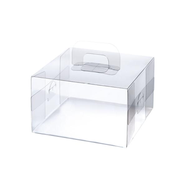 SALE|公式通販| ケーキ 箱 お菓子用 クリアケース 取っ手付き 透明箱 ラッピングボックス ギフトボックス 透明ギフトケース プレゼント用 PTT-190 (200枚)