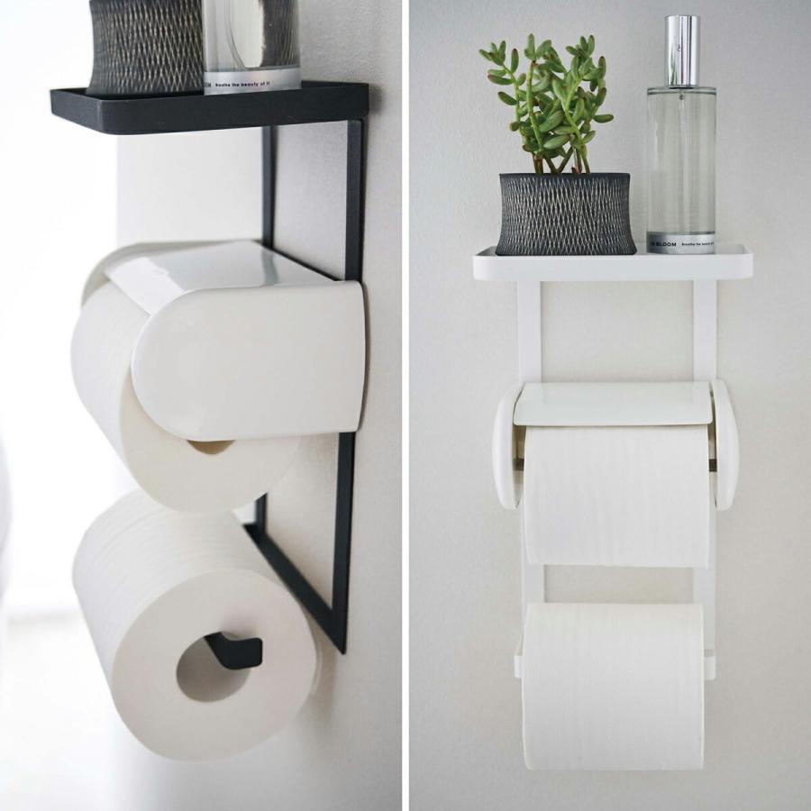 tower トイレットペーパーホルダー上ラック 2段 タワー 山崎実業