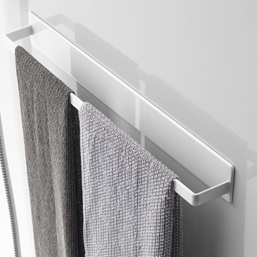 日本正規品 山崎実業 Yamazaki Tower マグネットバスルームタオルハンガー タワー ワイド 幅40cm タオルハンガー タオル掛け おしゃれ 磁石 マグネット バスルーム 収 Discoversvg Com