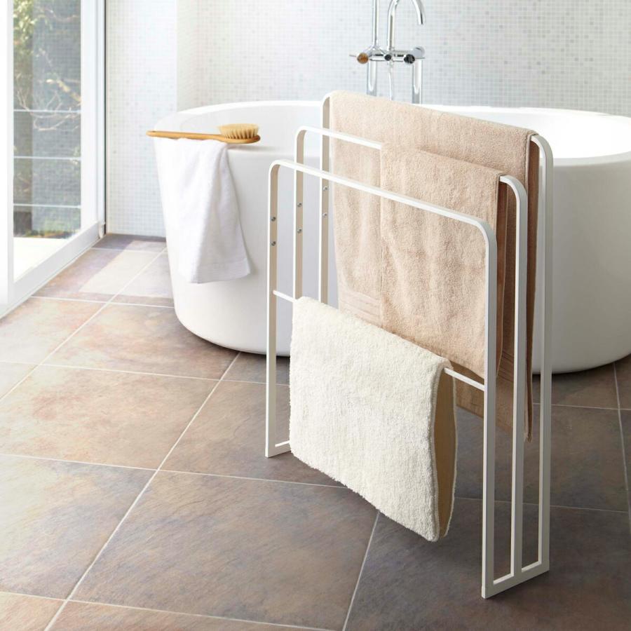 tower 横から掛けられるバスタオルハンガー 3連 タワー 山崎実業