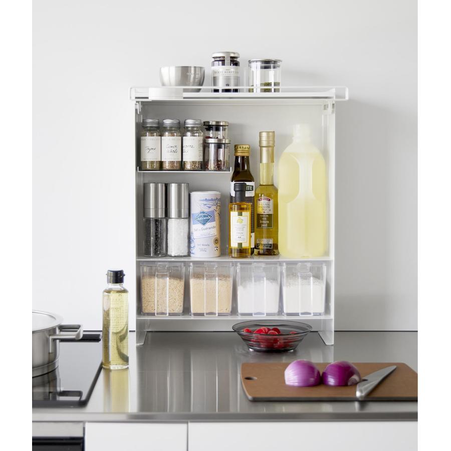 tower 前が開く 隠せる調味料ラック タワー 山崎実業 収納 キッチン