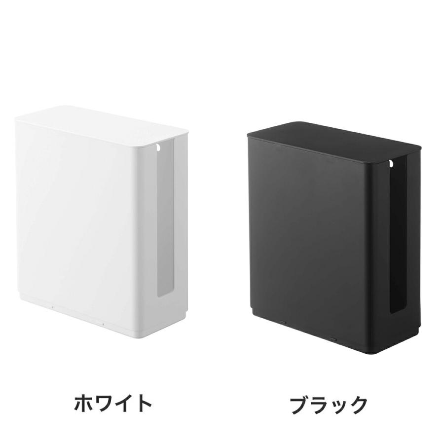 ルーター 収納 モデム ケース 壁掛け可 おしゃれ スリム 蓋付き スマート 山崎実業 smart yamazaki 重ねられる パソコン 周辺機器 ホワイト ブラック 4913 4914｜tamatoshi｜09