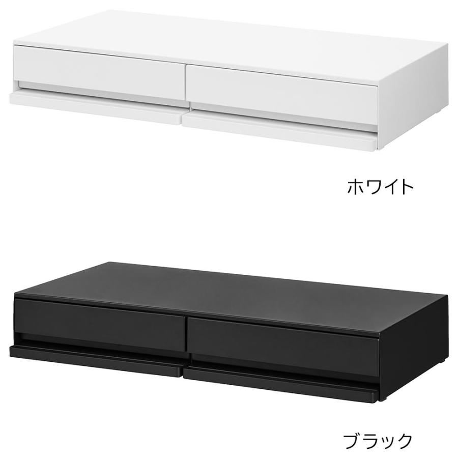 ツーウェイキッチン家電下引き出し\u0026スライドテーブル タワーW80 山崎実業 tower 幅80cm 2段 スライド ホワイト ブラック 1697 1698の画像
