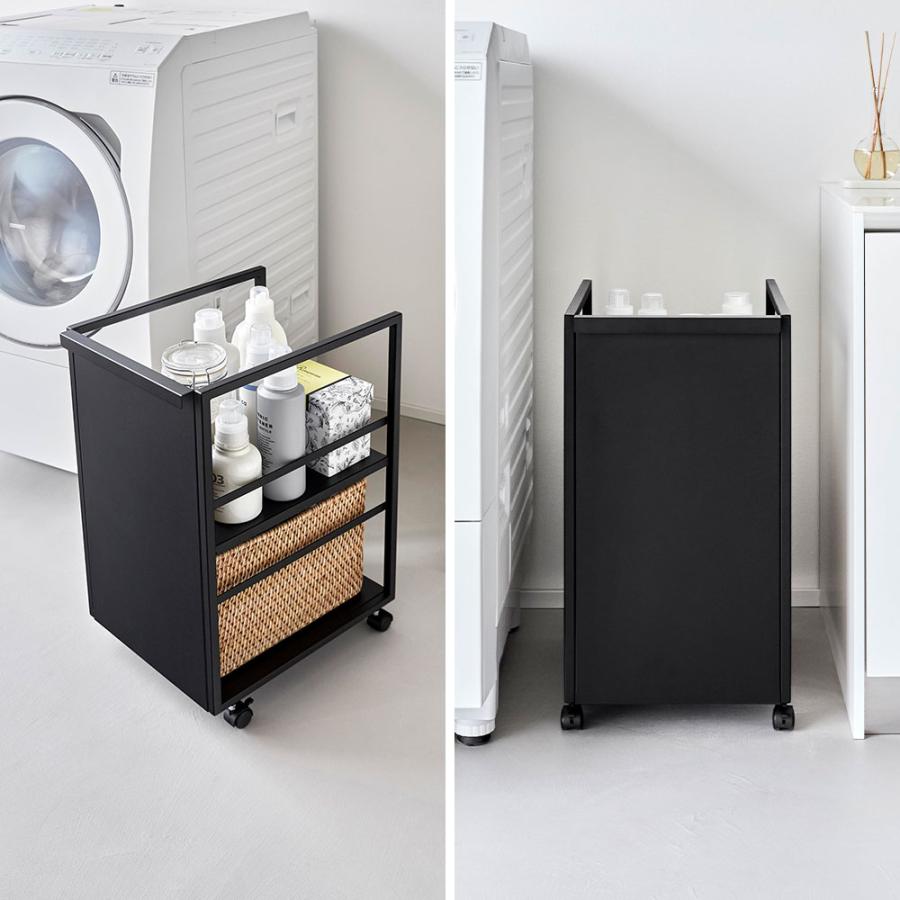 tower 目隠しワゴン タワー スリム 山崎実業 2段 ホワイト ブラック