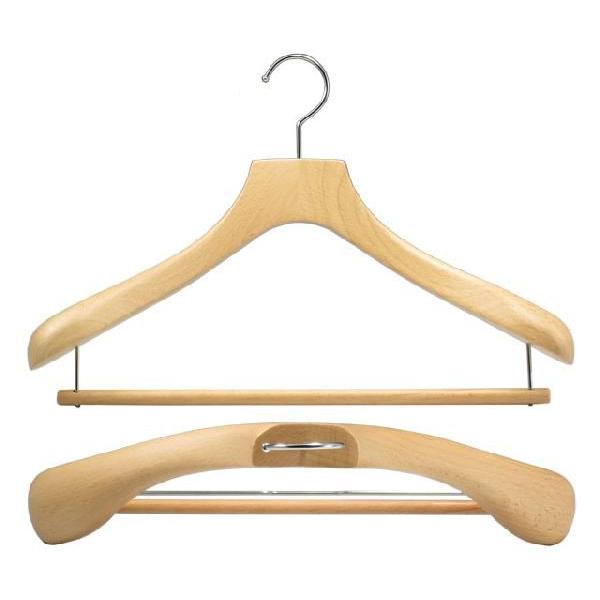 国産ハンガー 203 木製スーツ用 ハンガー クリア塗装 メンズサイズ
