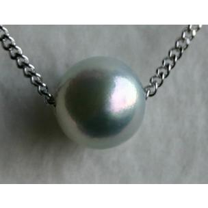 1粒パールスルーネックレス　あこや真珠8-8.5ｍｍ 伊勢志摩産 シルバー925 シンプル ギフトの画像