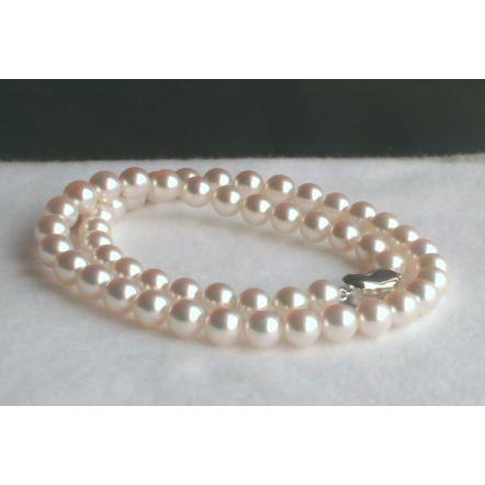 花珠 アコヤ真珠 パールネックレス 7-7.5mm 伊勢志摩産 あこや真珠 美  