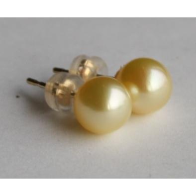 パールピアス 直結 スタッド 7.5-8mm 伊勢志摩産 アコヤ真珠 K18製 18