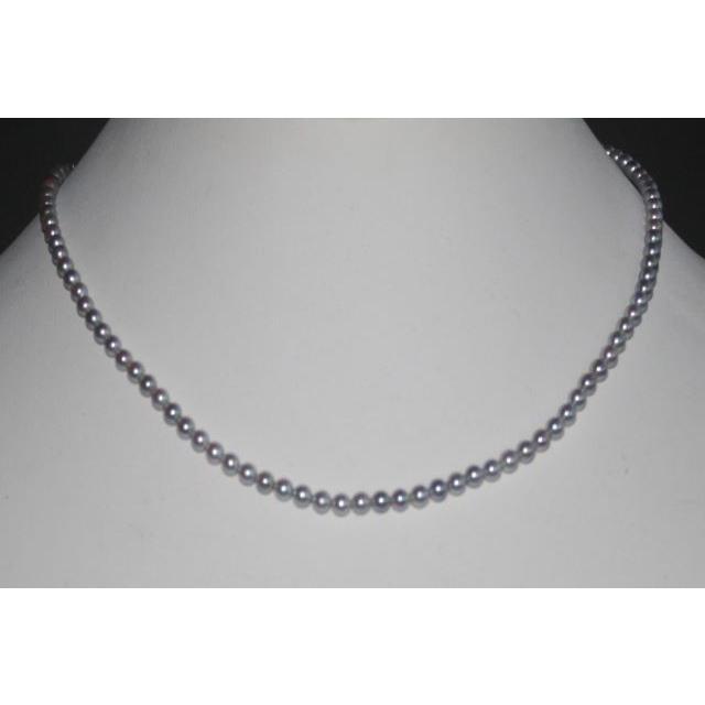 ベビーパールネックレス ブルー系アコヤ真珠 3.5-4mm 伊勢志摩産
