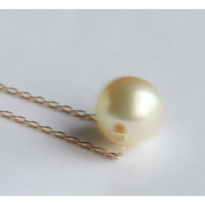 7.5-8mm ナチュラパール スルー ネックレス！K18製アズキチェーン
