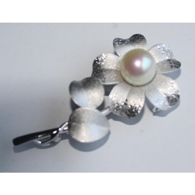 アコヤ本真珠お花SILVER ブローチ&ペンダントトップ