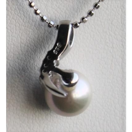 パールペンダント ジルコニア 伊勢志摩産 あこや本真珠6.5-7mm