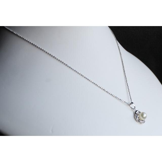 お花の6.5ｍｍパールペンダント シルバー925  伊勢志摩産 あこや本真珠 誕生日プレゼント　レディースアクセサリー　ギフトの画像