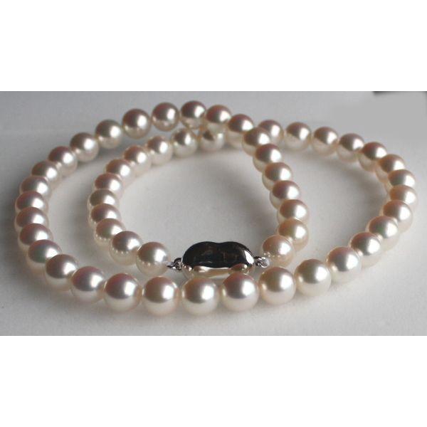 伊勢志摩 あこや真珠 ラウンドパール ネックレス イヤリング 7.5~8mm