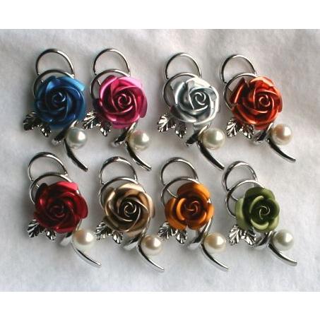 Pearl シルバー薔薇 パール タックブローチ アクセサリー 伊勢 Pearl シルバー薔薇 パール タックブローチ アクセサリー 伊勢