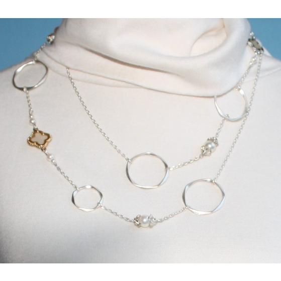 オリジナルロングネックレス パール　pearl 伊勢志摩産 アコヤ真珠 美し国 三重県　真珠の里　1点物の画像