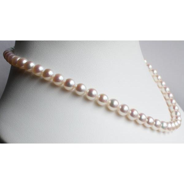 お値打ち パールネックレス 伊勢志摩産 あこや真珠 7mm〜7.5mm アコヤ