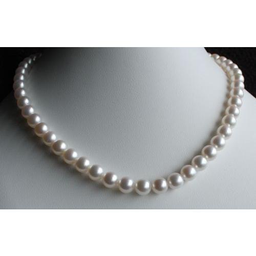 パール ネックレス伊勢志摩産 ホワイトピンク アコヤ真珠 7.5-8mm
