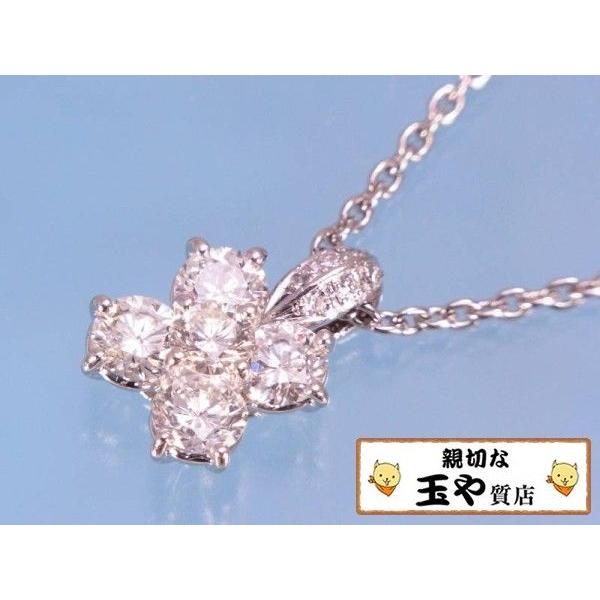 ダイヤ1.56ct フラワー プラチナ ネックレス