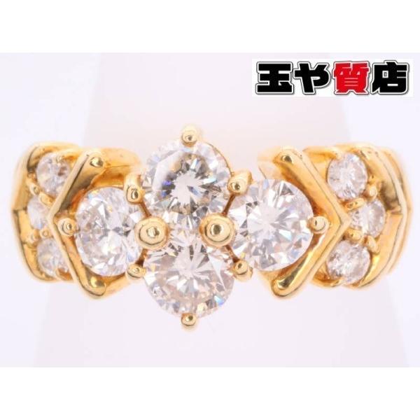 ダイヤ1.0ct ファッション K18 リング 12号 新品同様 0834 : 親切な 玉
