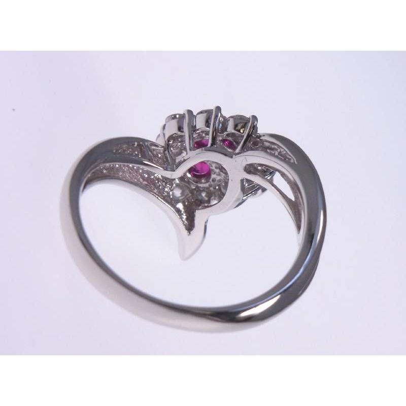 ルビー0.52ct ダイヤ0.69ct ファッション プラチナ リング 16号 : 親切 