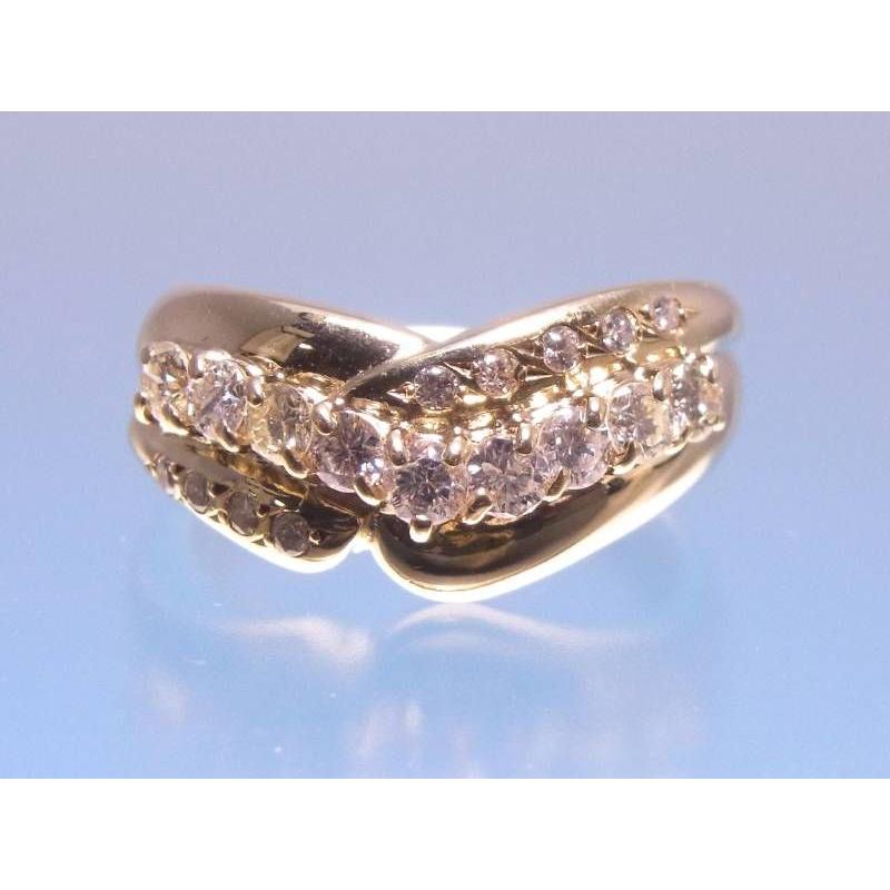 ダイヤ0.71ct ファッション K18 リング 11号 : 親切な 玉や質店 - 通販