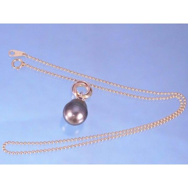 バロックパール12.5mm×16mm ネックレス ペンダント K18 ボールタイプ 