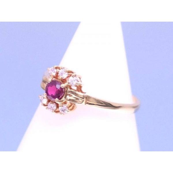 MIKIMOTO　ミキモト　リング　K18　YG　ルビー　ダイヤ　7号　指輪 MIKIMOTO ミキモト リング K18 YG ルビー ダイヤ 7号 指輪