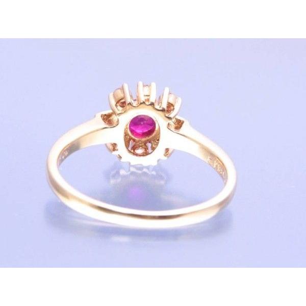 MIKIMOTO（ミキモト） ルビー0.26ct ダイヤ0.12ct フラワー K18 リング