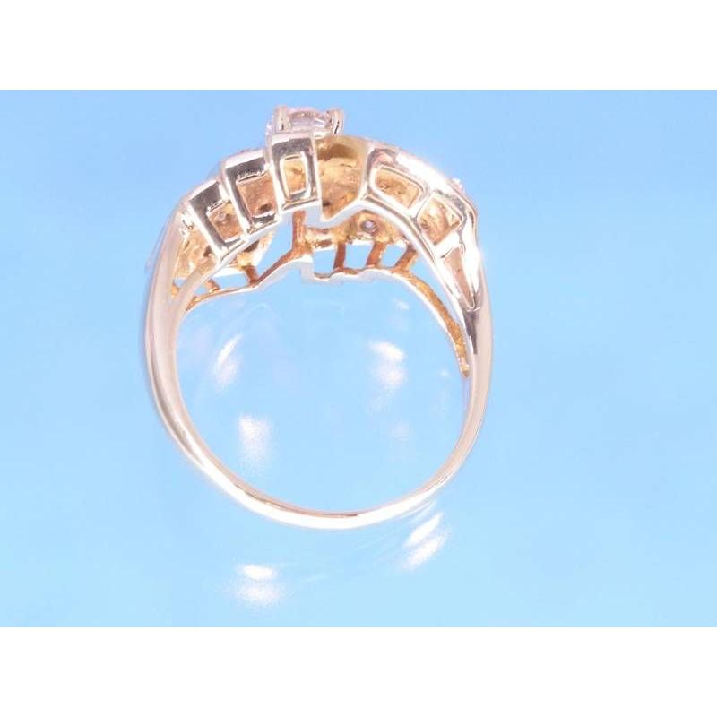 ダイヤ0.33ct メレダイヤ0.7ct ファッション K18 リング 13号 : 親切な