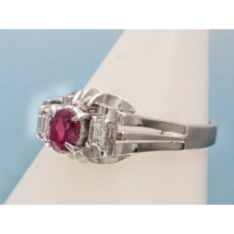 リング ルビー0.32ct ダイヤ0.09ct プラチナ 9号 【公式通販】