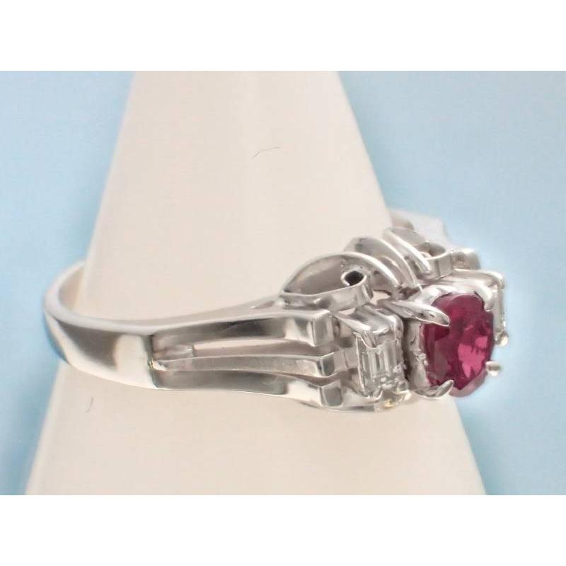 リング ルビー0.32ct ダイヤ0.09ct プラチナ 9号 : 親切な 玉や質店 