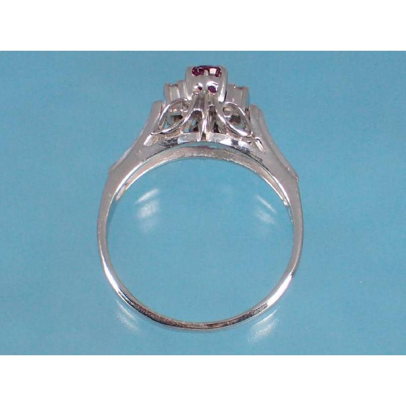 リング ルビー0.32ct ダイヤ0.09ct プラチナ 9号 【公式通販】