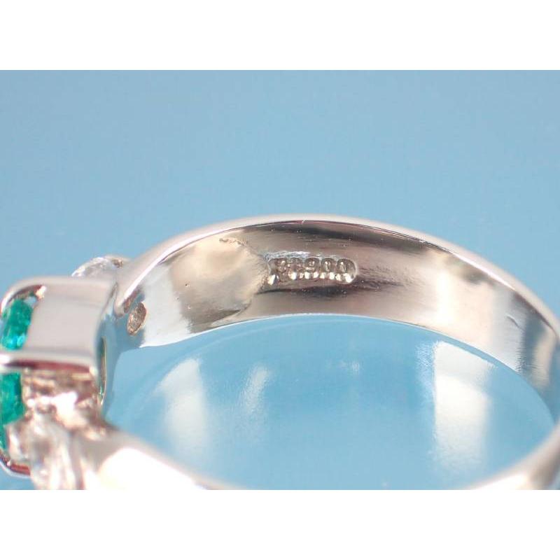 エメラルド0.387ct ダイヤ0.296ct プラチナ リング 指輪 10号 : 親切な