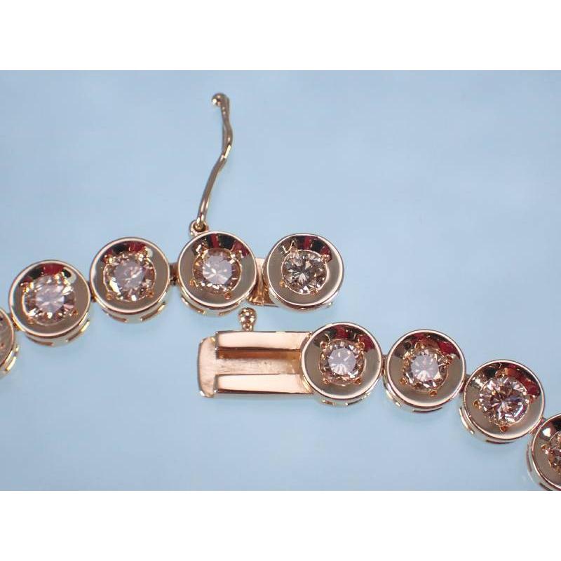 テニスブレス ブラウンダイヤ5.0ct K18 ゴールド ブレスレット 新品 