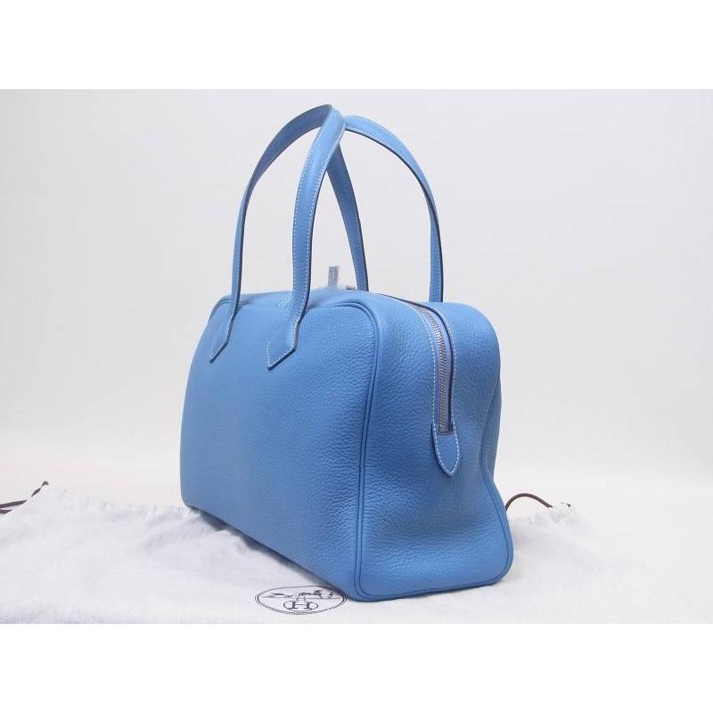 HERMES 新品 エルメス ヴィクトリア2 35cm Q刻印 ブルージーン 