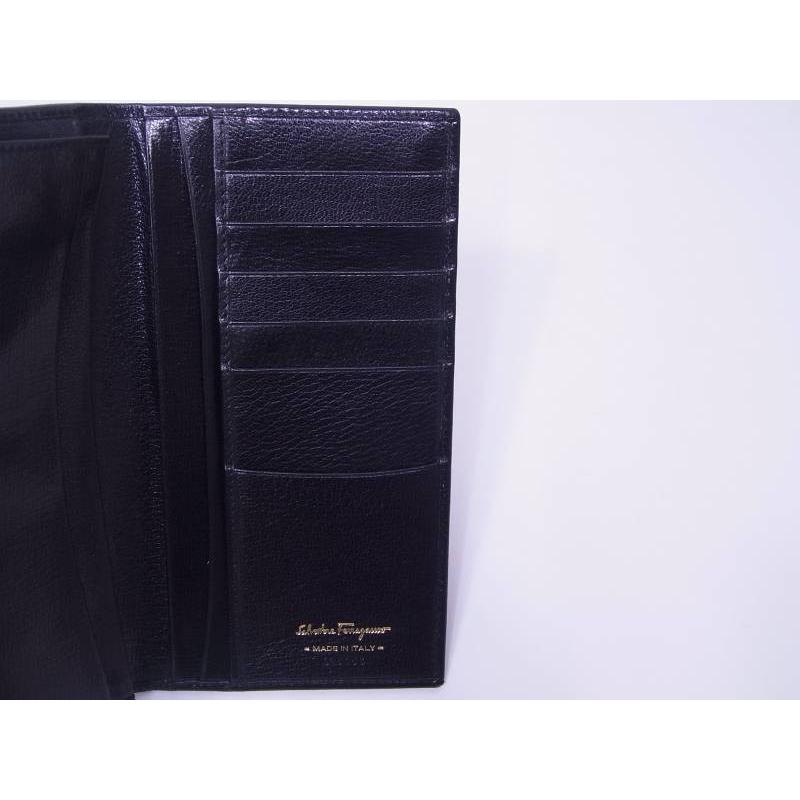 FERRAGAMO（フェラガモ） レザー 225656 縦型 二つ折り 長財布 札入れ