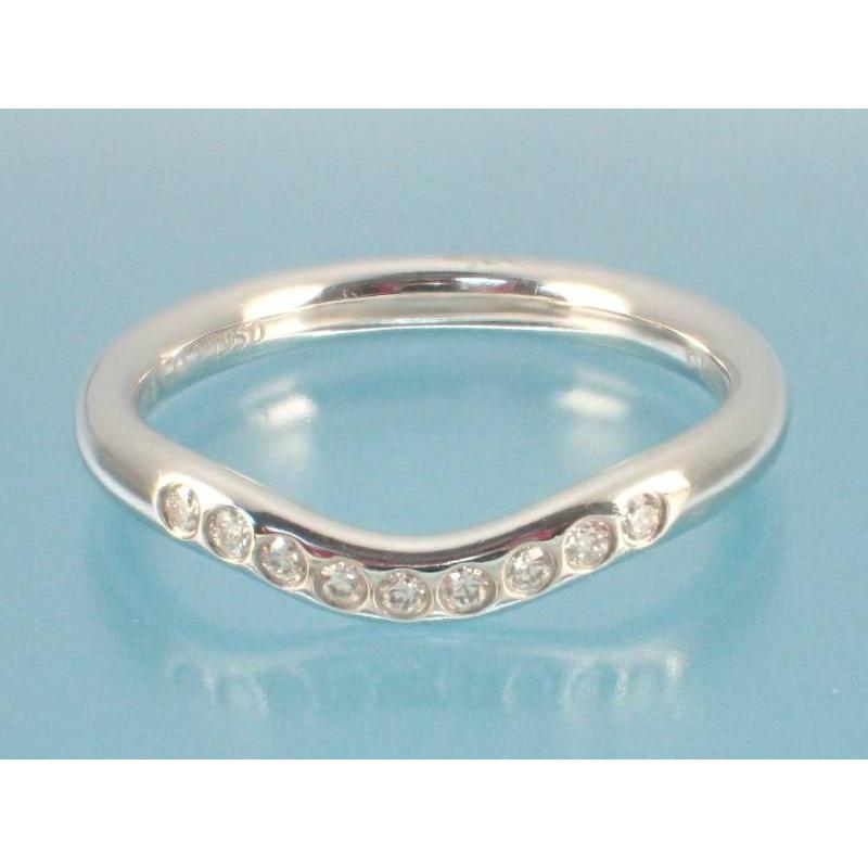 TIFFANY&Co.（ティファニー） ダイヤ9P バンド プラチナ V字 指輪 6号