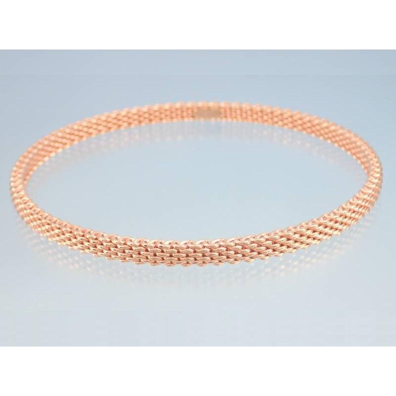 TIFFANY&Co.（ティファニー） K18 ピンクゴールド メッシュ バングル