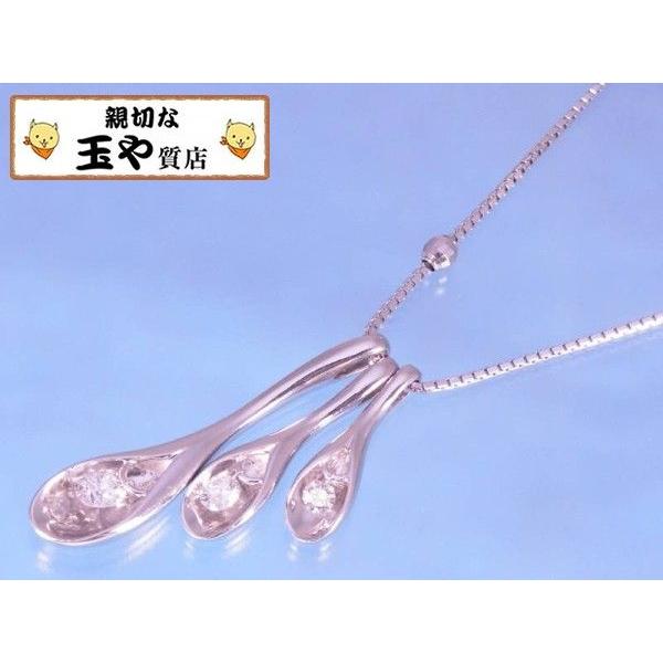 新品同様 ダイヤ0.27ct 0.16ct 0.09ct ペンダント プラチナ ベネチアン ネックレス
