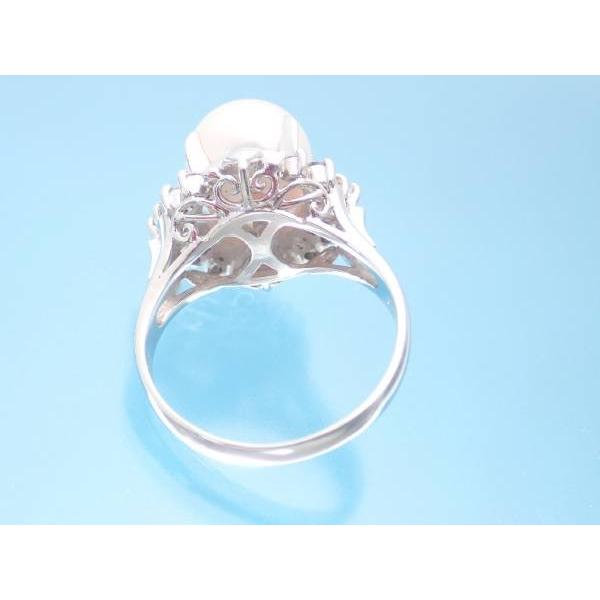 パール9ミリ 真珠 ダイヤ0.25ct プラチナ pt900 指輪 リング 11号