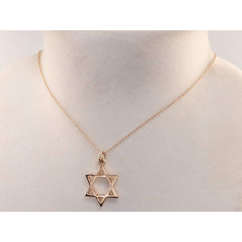 ティファニースターオブダビデネックレスペンダントK18ゴールド星モチーフ