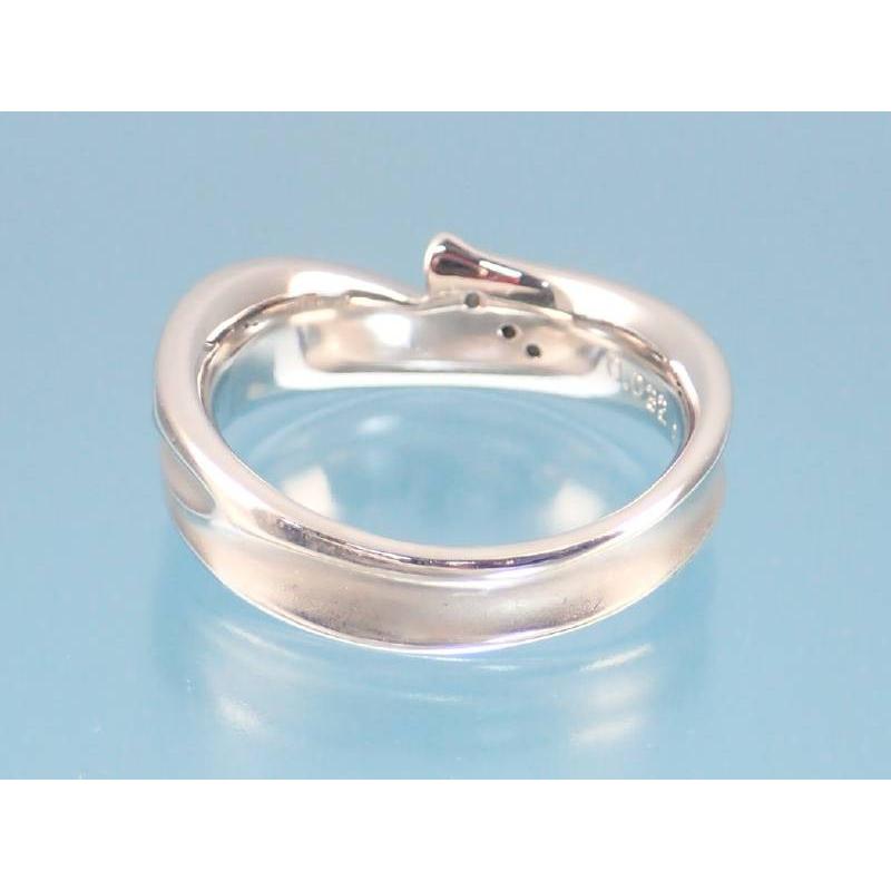 K.uno（ケイウノ） ダイヤ 0.032ct リーフ ブライダル プラチナ リング