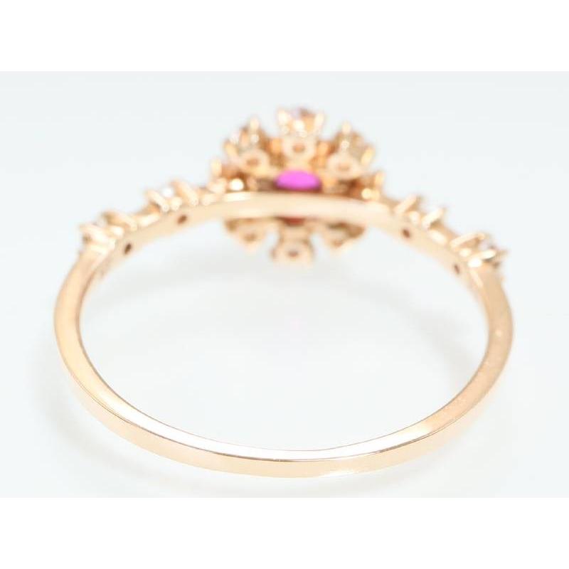 サマンサティアラ　11号　k10　ピンクゴールド ダイヤ Samantha Tiara サマンサティアラ 花 アクアジュエル 色石 K10