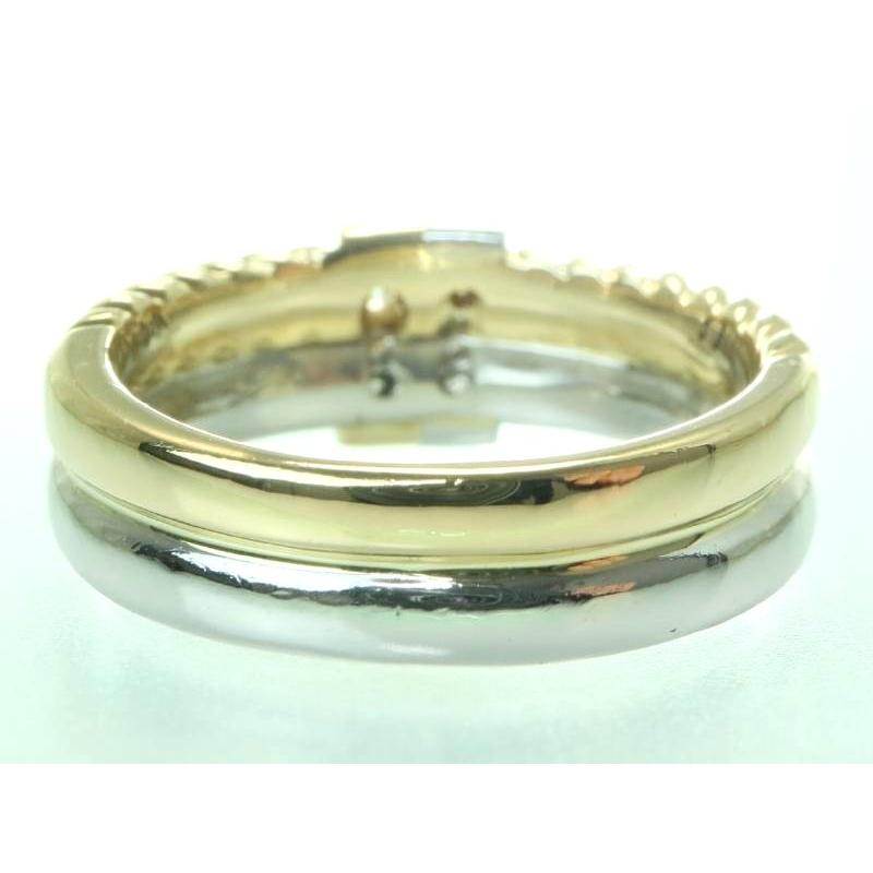 CELINE（セリーヌ） 美品 ダイヤ0.16ct プラチナ K18 コンビリング