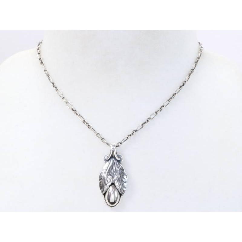 Georg Jensen ジョージジェンセン 美品 つぼみ モチーフ ペンダント 