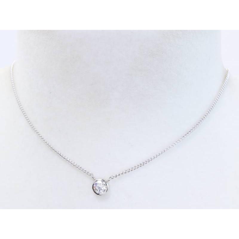 プラチナ850 ダイヤ0.41カラットネックレス